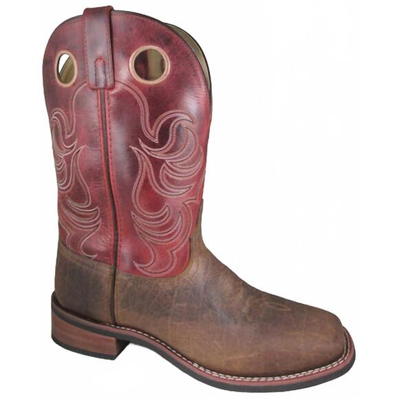 NEW SMOKY MOUNTAIN BOOTS men's timber western boots in brown/burnt apple